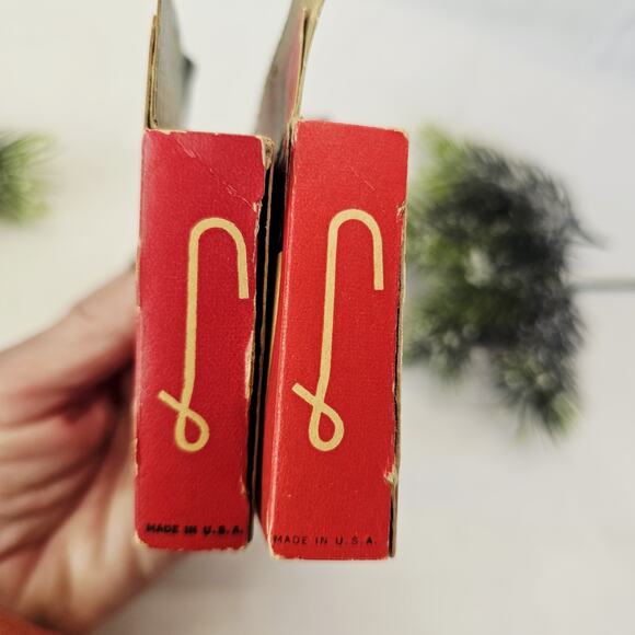 2 Vintage 1959 Doubl Glo Christmas Tree Ornament Hangers Hooks Original Boxes - Picture 6 of 12